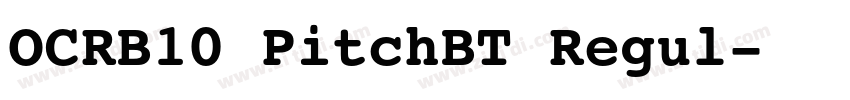 OCRB10 PitchBT Regul字体转换